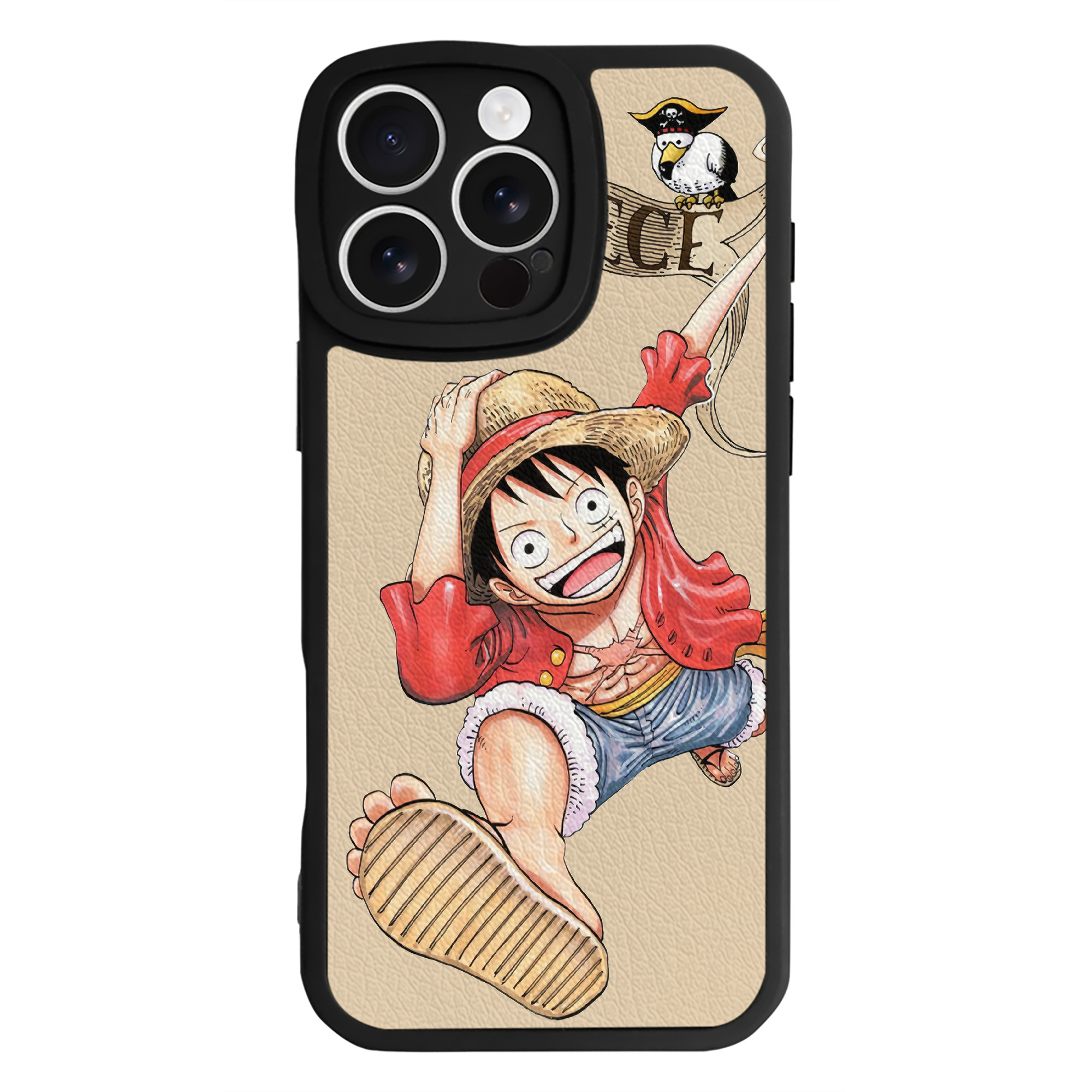 （画像用） ワンピース ONE PIECE 【iPhone 16シリーズ対応】シリコンスマホケース（レザー調） 材質：シリコン